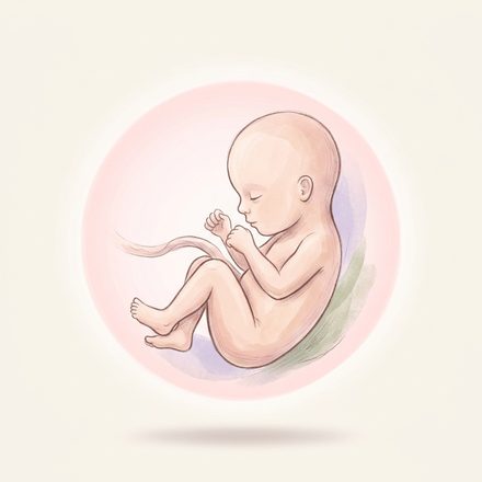 Иллюстрация малыша по неделе беременности